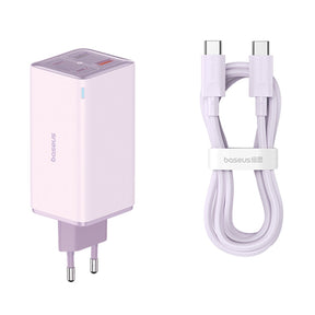 Incarcator Baseus GaN6 Pro (P10162705532-00), Type-C Cable Included, 2x USB, 2x Type-C, 100W, 100W, 20V, 5A, 1m, Mov