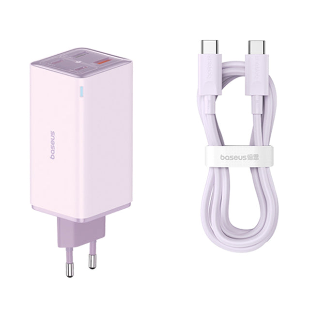 Incarcator Baseus GaN6 Pro (P10162705532-00), Type-C Cable Included, 2x USB, 2x Type-C, 100W, 100W, 20V, 5A, 1m, Mov