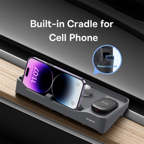 Gadget Baseus Car Organizer T-Space (C20251301811-00), ETC Card Reader, Phone Holder, Gri