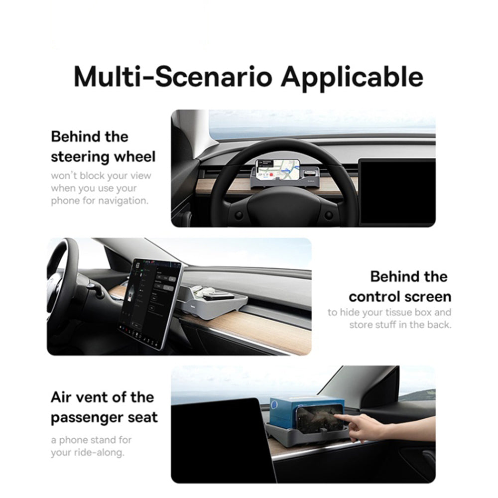 Gadget Baseus Car Organizer T-Space (C20251301811-00), ETC Card Reader, Phone Holder, Gri