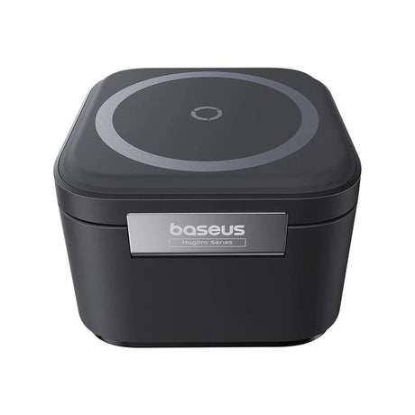 Incarcator Baseus Charging Station (P10264100123-00), Cube Shape, MagSafe, Qi, Type-C, 25W, Negru