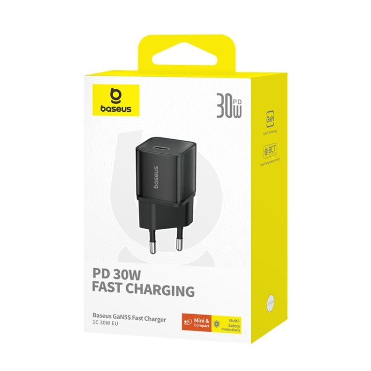 Incarcator Baseus Gallium Nitride (P10162504113-00), GaN5S, Type-C, Fast Charge, 30W, Negru