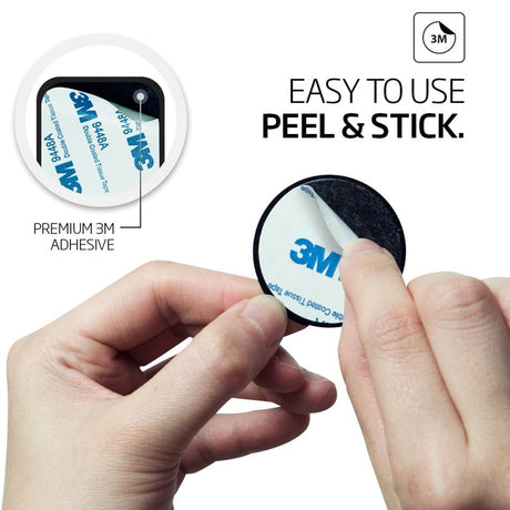 Suport Techsuit (set de 4) Metal Plate (MP04), with Matte Cover Paint, Multipurpose Use, with Strong 3M Adhesive, Negru