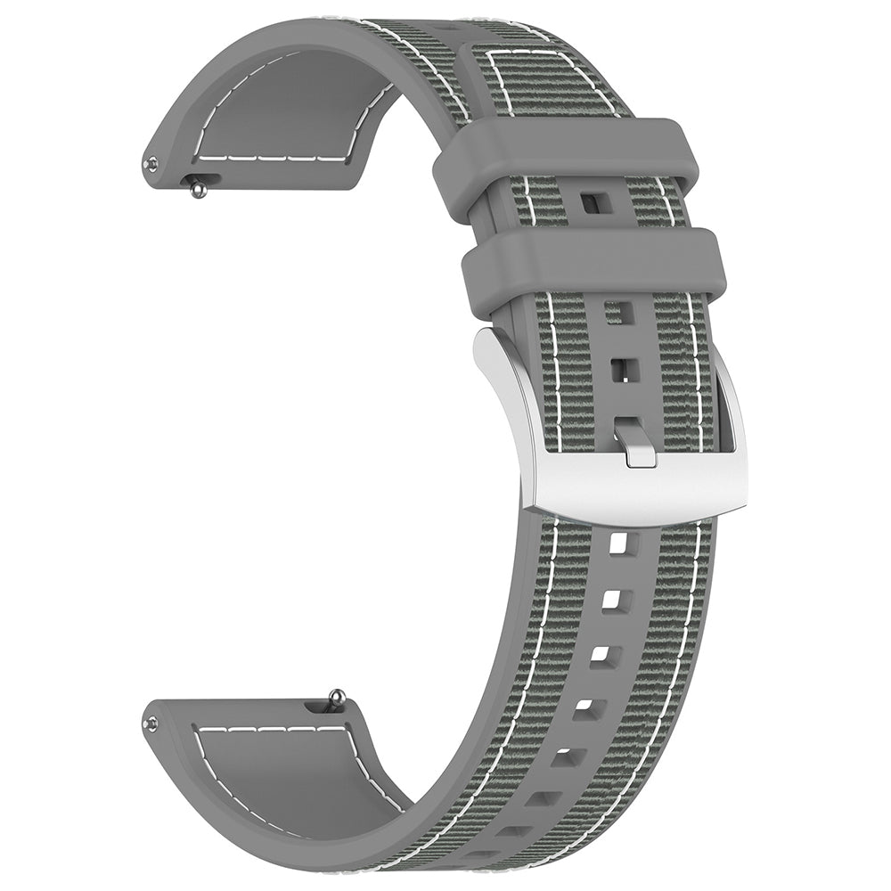 Curea smartwatch Techsuit Watchband 22mm (W051) compatibil cu Huawei Watch GT 2 (46mm)/GT 2 Pro/GT 3 Pro (46mm)/Ultimate, Xiaomi Watch S1, Gri