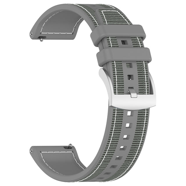 Curea smartwatch Techsuit Watchband 22mm (W051) compatibil cu Huawei Watch GT 2 (46mm)/GT 2 Pro/GT 3 Pro (46mm)/Ultimate, Xiaomi Watch S1, Gri