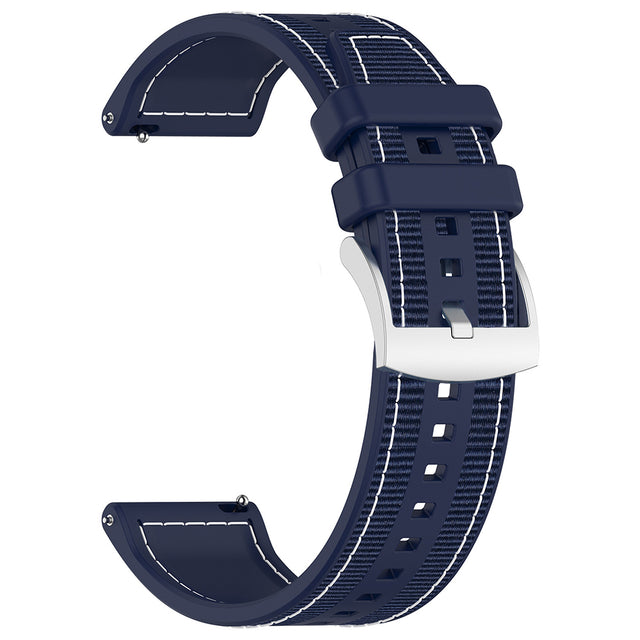 Curea smartwatch Techsuit Watchband 22mm (W051) compatibil cu Huawei Watch GT 2 (46mm)/GT 2 Pro/GT 3 Pro (46mm)/Ultimate, Xiaomi Watch S1, Albastru Inchis