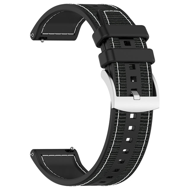 Curea smartwatch Techsuit Watchband 22mm (W051) compatibil cu Huawei Watch GT 2 (46mm)/GT 2 Pro/GT 3 Pro (46mm)/Ultimate, Xiaomi Watch S1, Negru
