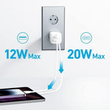 Incarcator Anker (A2331G21), Type-C / USB, 33W, Alb