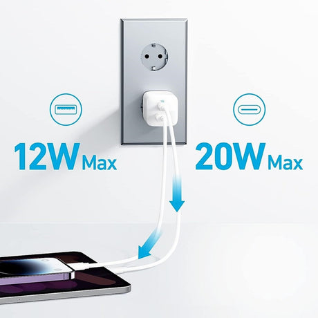 Incarcator Anker (A2331G21), Type-C / USB, 33W, Alb