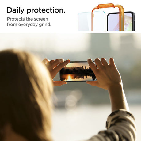 Folie de protectie Spigen (set de 2) Glas.tR Align Master (AGL07772) compatibil cu Samsung Galaxy A35 5G / M35, Transparent