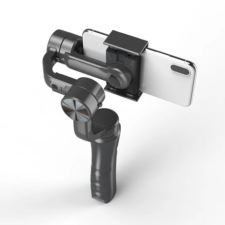 Suport Techsuit Phone Gimbal (H4), with 3 Axis Handheld, Joystick, Micro-USB, 6.1inch Max, Aluminum Alloy, 2200mAh, Negru