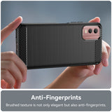 Husa de protectie Techsuit Carbon Silicone compatibil cu Nokia C32, Negru