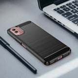 Husa de protectie Techsuit Carbon Silicone compatibil cu Nokia C32, Negru