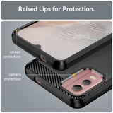 Husa de protectie Techsuit Carbon Silicone compatibil cu Nokia C32, Negru