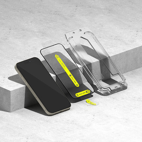 Folie de protectie Ringke Easy Slide Tempered Glass (set de 2) compatibil cu iPhone 15 Pro, Transparent