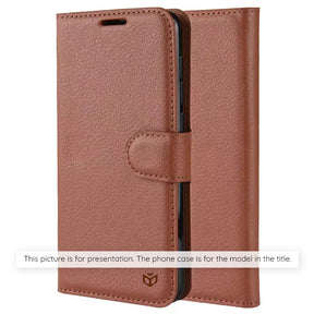 Husa de protectie Techsuit Leather Folio compatibil cu Xiaomi Redmi Note 15 5G / Note 15 4G / Poco M8 5G, Maro