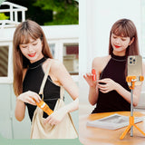 Suport Techsuit Mini Selfie Stick (KT01), Compact Tripod Mount with Detachable Remote Control, 70cm, Portocaliu