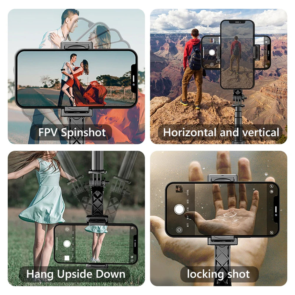 Suport Techsuit Selfie Stick (L19), Stable Monopod/Tripod with Bluetooth Remote Control, 400mAh, 70cm, Negru