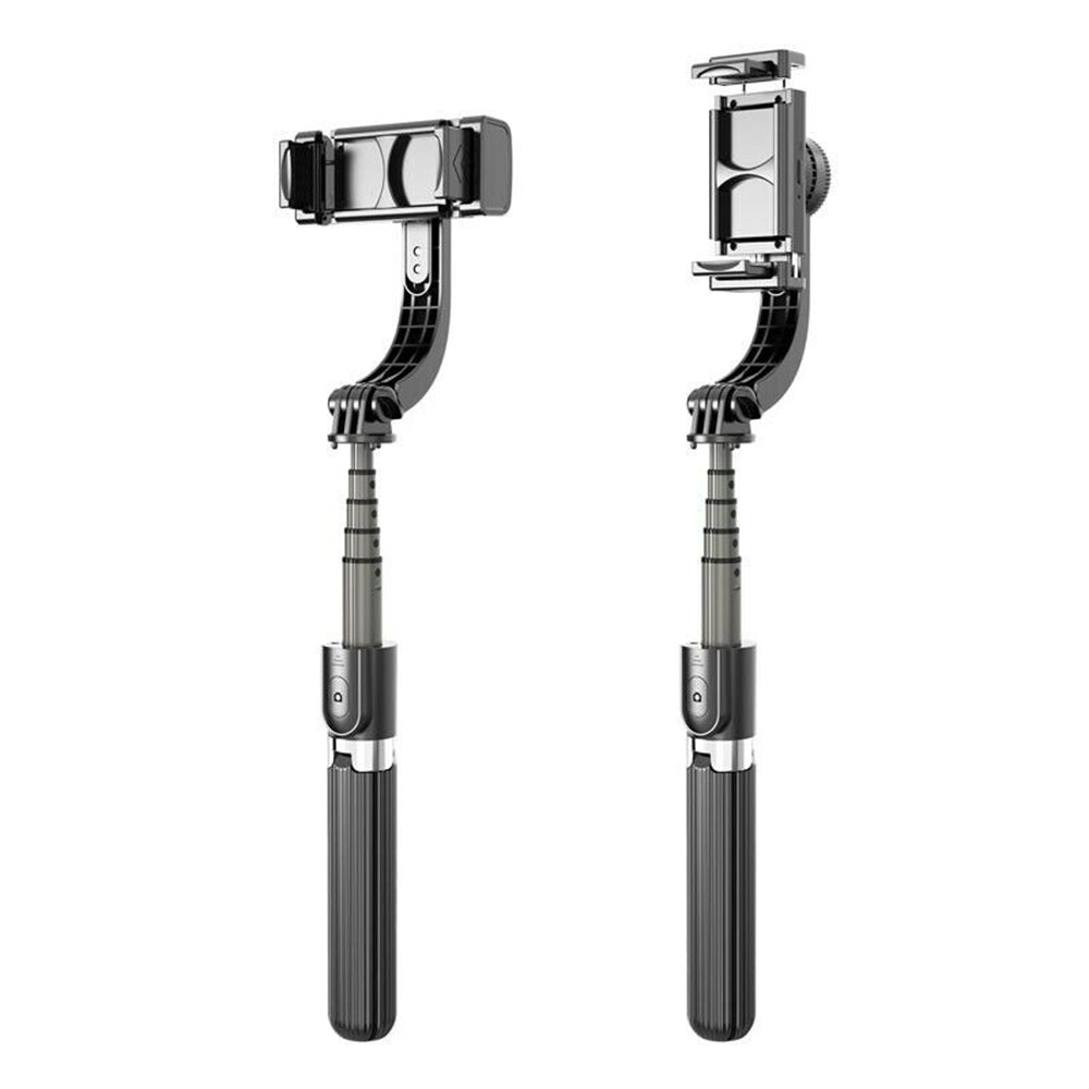 Suport Techsuit Selfie Stick (L08), Stable Gimbal/Tripod with Bluetooth Remote Control, 360 Rotation, 86cm, Negru