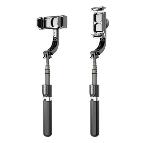 Suport Techsuit Selfie Stick (L08), Stable Gimbal/Tripod with Bluetooth Remote Control, 360 Rotation, 86cm, Negru