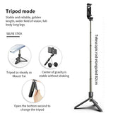 Suport Techsuit Selfie Stick (L03), Stable Tripod with Bluetooth Remote Control, Aluminium Alloy, 83cm, Negru