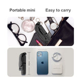 Suport Techsuit Mini Selfie Stick (Q11s), Stable Tripod with Bluetooth Remote Control and Fill Light, 360 Rotation, 76cm, Negru