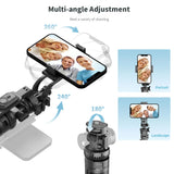 Suport Techsuit Selfie Stick (C05), Large Ajustable Tripod with Bluetooth Remote Control, 360, Aluminium Alloy, 205cm, Negru