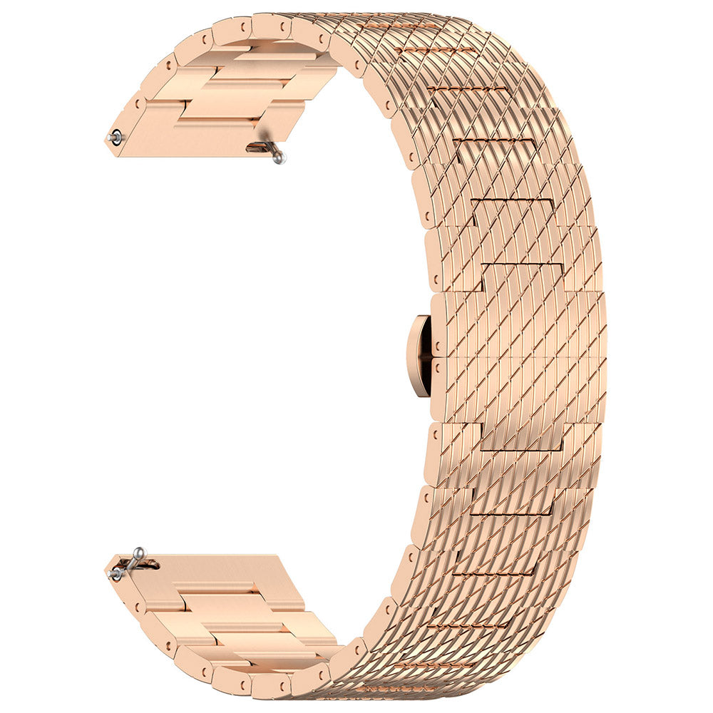 Curea smartwatch Techsuit Watchband 22mm (W052) compatibil cu Huawei Watch GT 2 (46mm)/GT 2 Pro/GT 3 Pro (46mm)/Ultimate, Xiaomi Watch S1, Rose Gold
