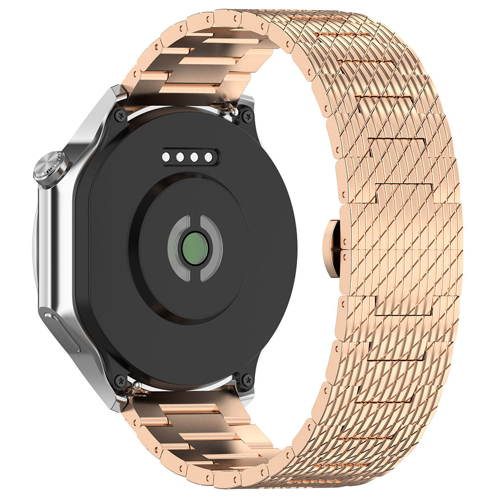 Curea smartwatch Techsuit Watchband 22mm (W052) compatibil cu Huawei Watch GT 2 (46mm)/GT 2 Pro/GT 3 Pro (46mm)/Ultimate, Xiaomi Watch S1, Rose Gold