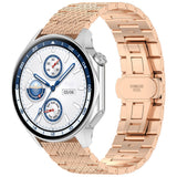 Curea smartwatch Techsuit Watchband 22mm (W052) compatibil cu Huawei Watch GT 2 (46mm)/GT 2 Pro/GT 3 Pro (46mm)/Ultimate, Xiaomi Watch S1, Rose Gold