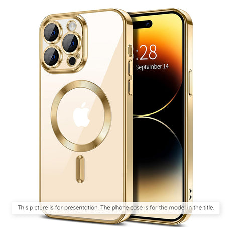 Husă Techsuit Luxury Crystal MagSafe pentru Xiaomi 17T, aurie