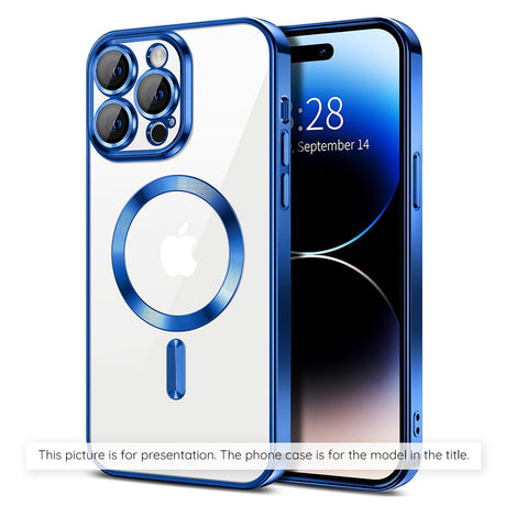Husă Techsuit Luxury Crystal MagSafe albastră pentru Xiaomi 17T