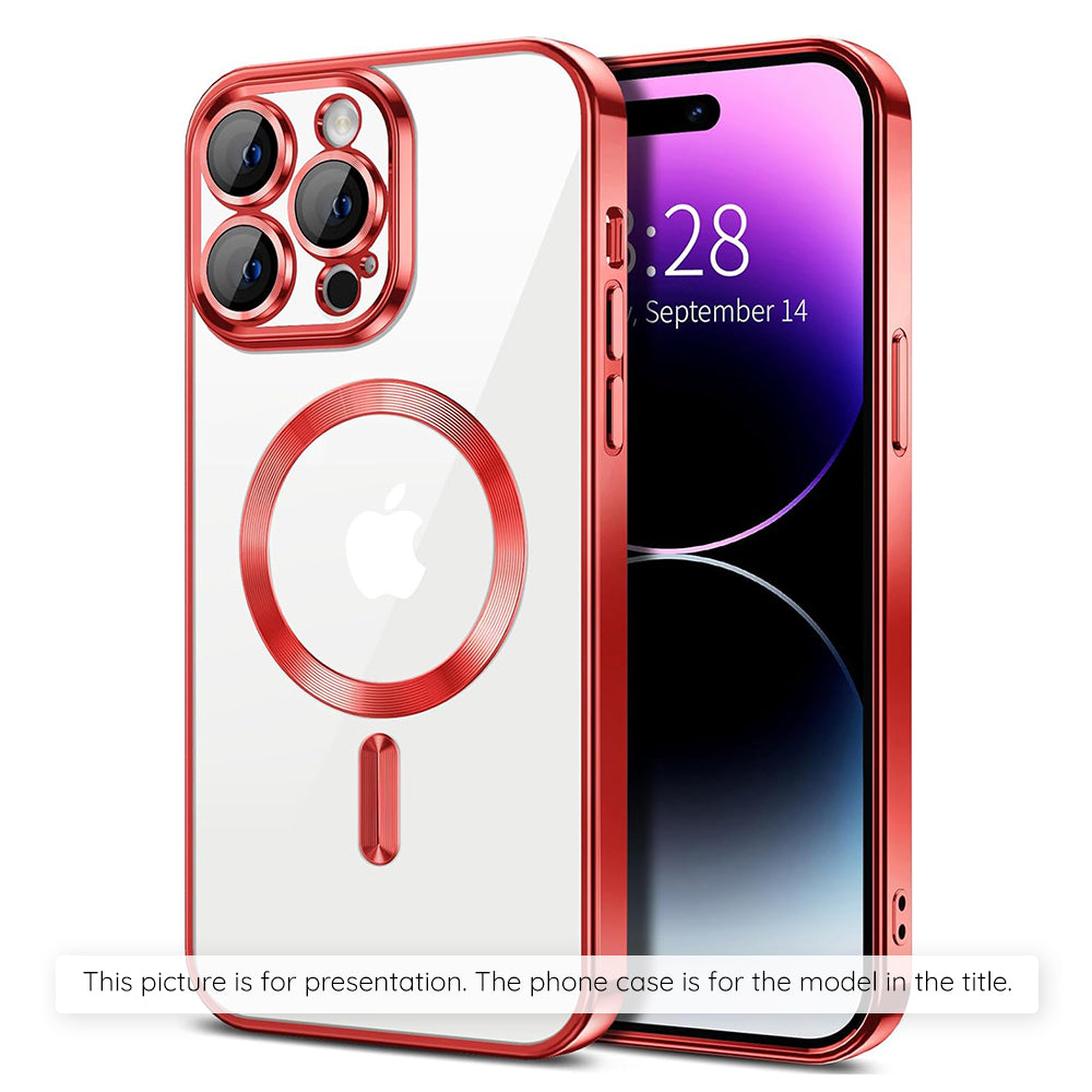 Husa de protectie Techsuit Luxury Crystal MagSafe compatibil cu Xiaomi 17T, Roșu