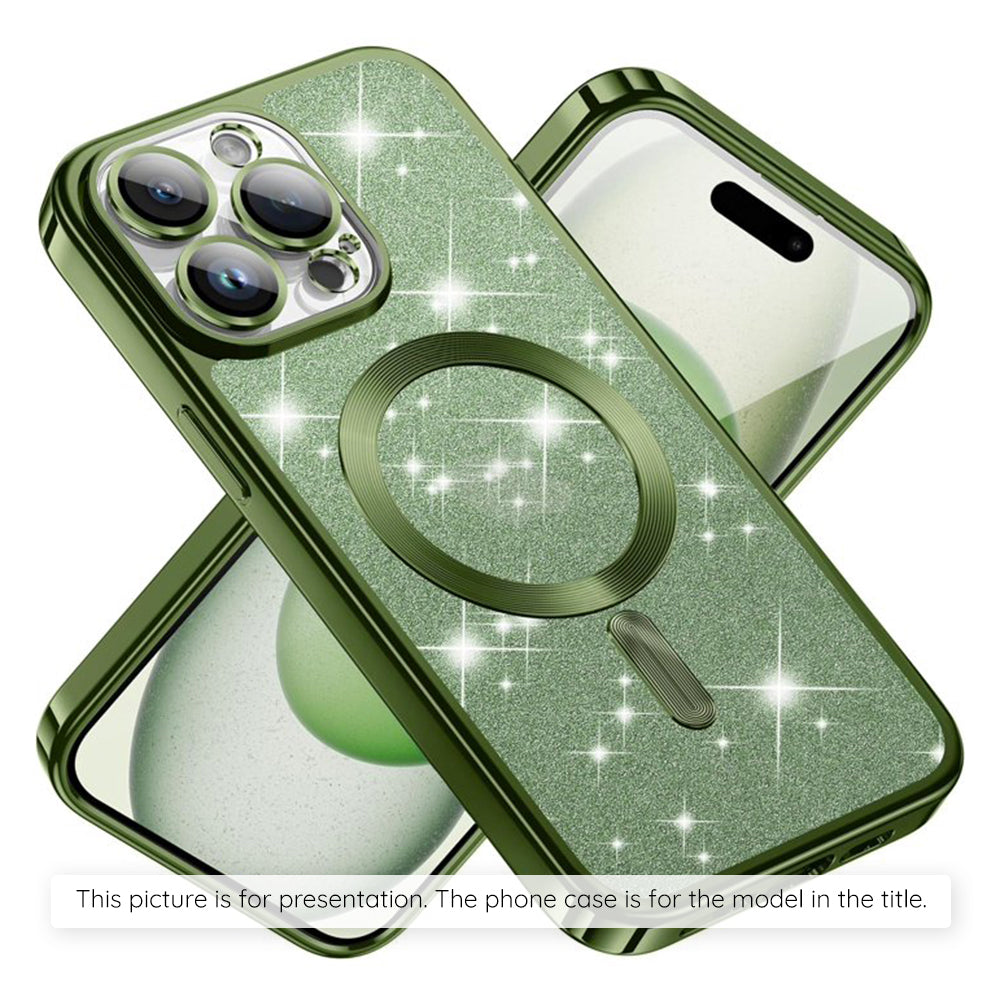 Husa de protectie Techsuit Luxury Glitter MagSafe compatibil cu Xiaomi 17T Pro, Verde