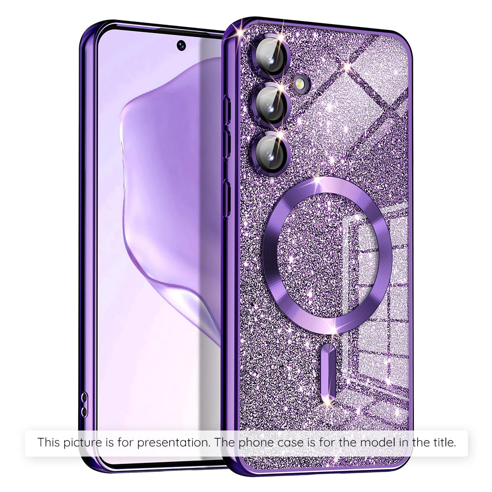 Husa de protectie Techsuit Luxury Glitter MagSafe compatibil cu Xiaomi 17T Pro, Mov