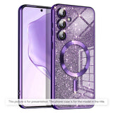 Husa de protectie Techsuit Luxury Glitter MagSafe compatibil cu Xiaomi 17T Pro, Mov