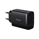 Incarcator Baseus Compact (CCXJ020101), Universal Compatibility, 3 x USB, 17W, 5V, Negru