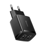 Incarcator Baseus (CCXJ010201), 2 x USB, 10.5W, 5V/ 2A, Polycarbonate, Negru