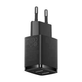 Incarcator Baseus (CCXJ010201), 2 x USB, 10.5W, 5V/ 2A, Polycarbonate, Negru