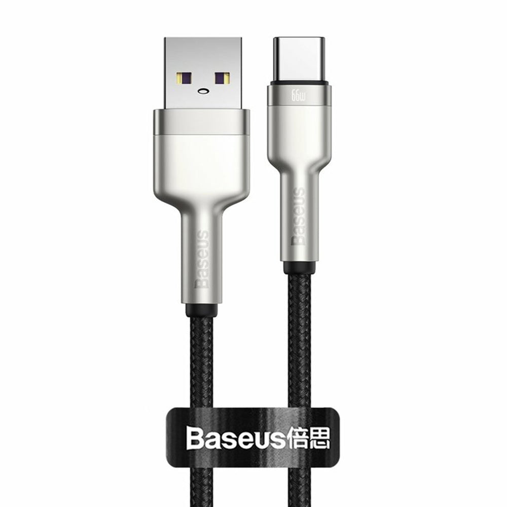 Cablu Baseus Cafule Series Metal (CAKF000201), USB to Type-C 66W, 2m, Negru