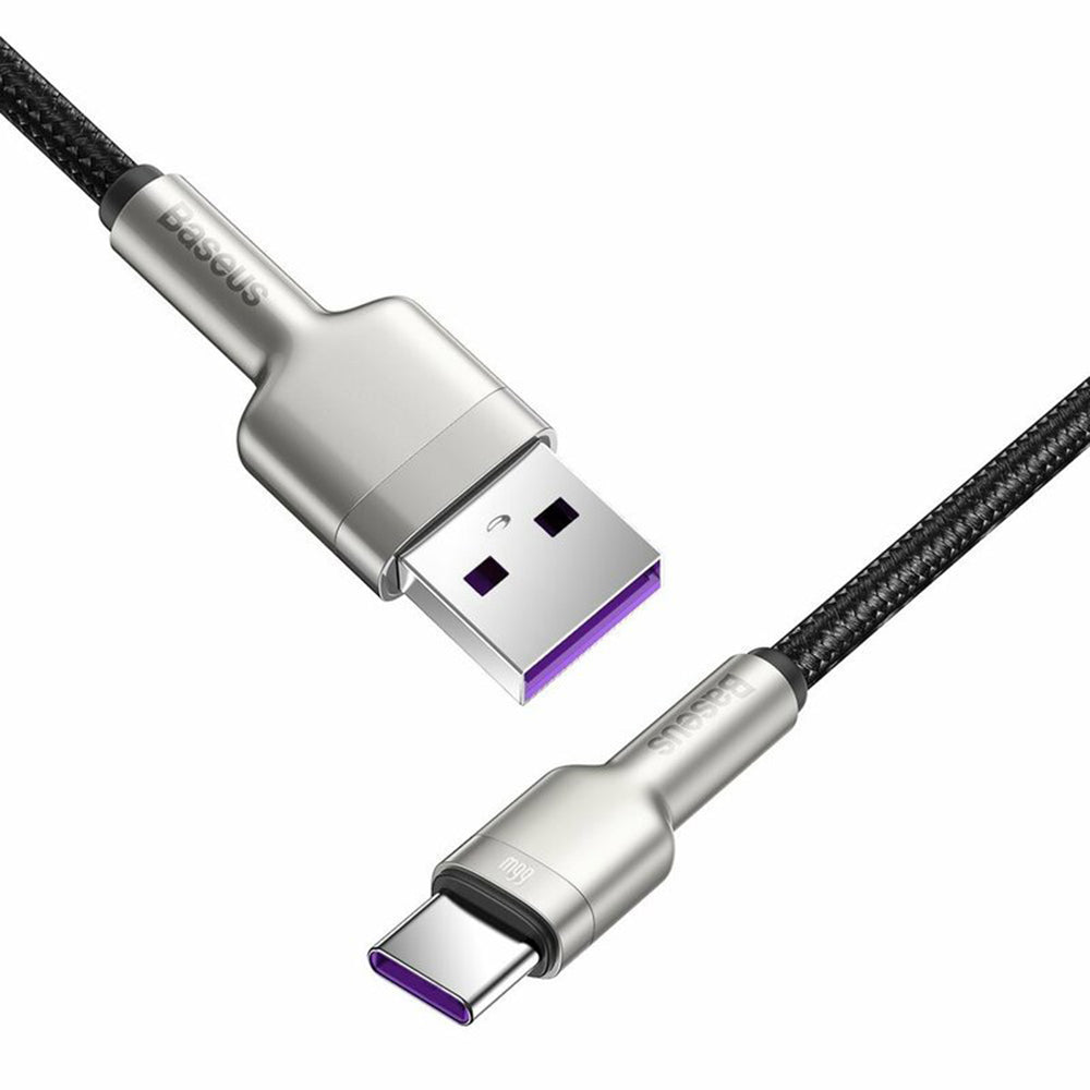 Cablu Baseus Cafule Series Metal (CAKF000201), USB to Type-C 66W, 2m, Negru