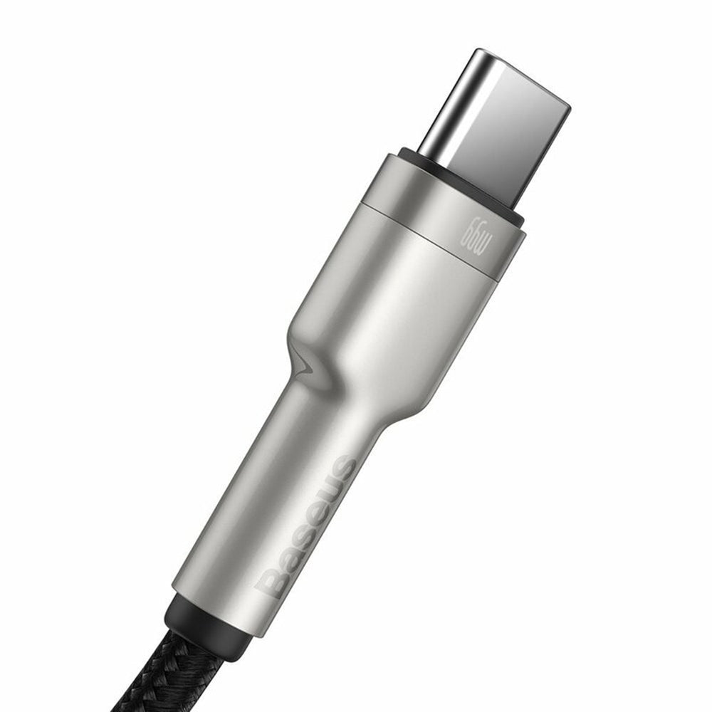 Cablu Baseus Cafule Series Metal (CAKF000201), USB to Type-C 66W, 2m, Negru