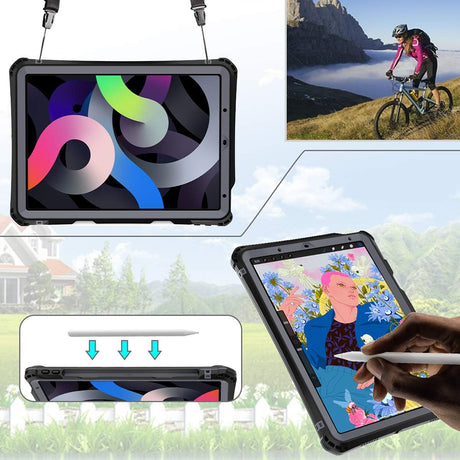 Husa de protectie tableta ShellBox Waterproof IP68 compatibil cu iPad Air 4 (2020) / Air 5 (2022), Negru