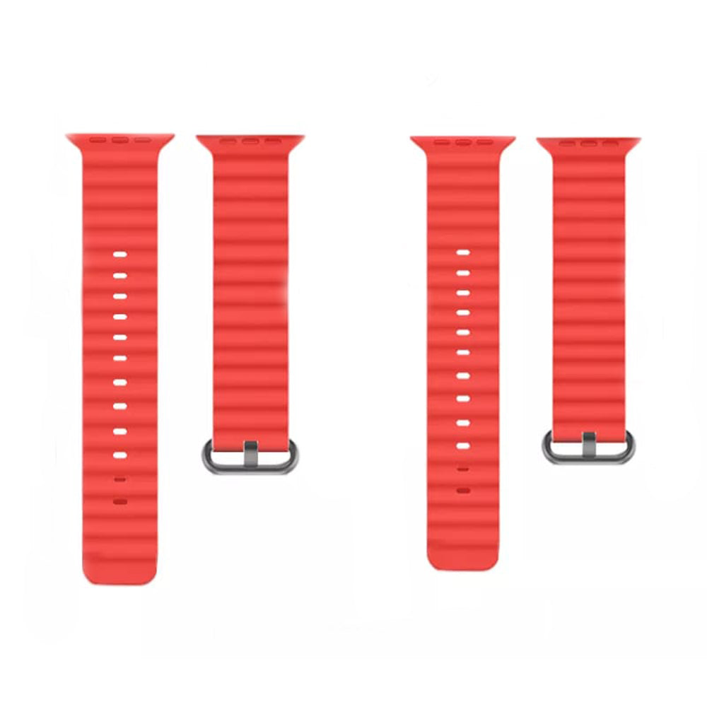 Curea smartwatch Techsuit Watchband (W038) compatibil cu Apple Watch 1/2/3/4/5/6/7/8/9/10/11/SE/SE 2/SE 3/Ultra/2/3 (42/44/45/46/49mm), Rosu