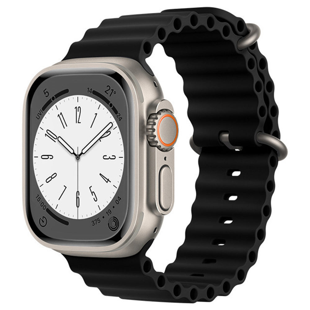 Curea smartwatch Techsuit Watchband (W038) compatibil cu Apple Watch 1/2/3/4/5/6/7/8/9/10/11/SE/SE 2/SE 3/Ultra/2/3 (42/44/45/46/49mm), Negru