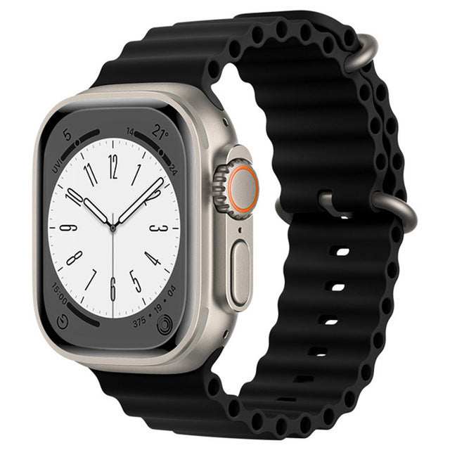 Curea smartwatch Techsuit Watchband (W038) compatibil cu Apple Watch 1/2/3/4/5/6/7/8/9/10/11/SE/SE 2/SE 3/Ultra/2/3 (42/44/45/46/49mm), Negru
