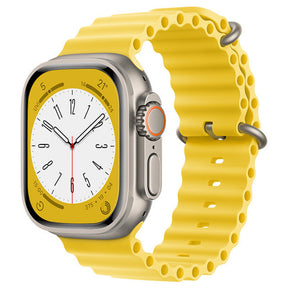Curea smartwatch Techsuit Watchband (W038) compatibil cu Apple Watch 1/2/3/4/5/6/7/8/9/10/11/SE/SE 2/SE 3/Ultra/2/3 (42/44/45/46/49mm), Galben