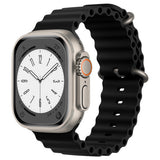 Curea smartwatch Techsuit Watchband (W038) compatibil cu Apple Watch 1/2/3/4/5/6/7/8/9/10/11/SE/SE 2/SE 3 (38/40/41/42mm), Negru