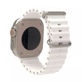 Curea smartwatch Techsuit Watchband (W038) compatibil cu Apple Watch 1/2/3/4/5/6/7/8/9/10/11/SE/SE 2/SE 3 (38/40/41/42mm), Alb