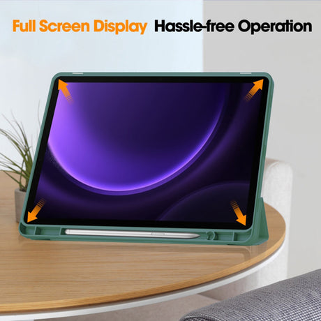Techsuit Flex Trifold tok Samsung Galaxy Tab S9 FE / S10 FE táblagéphez, zöld